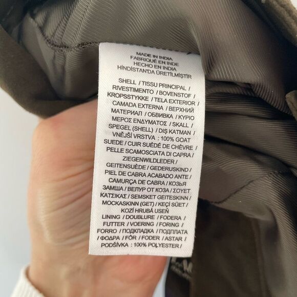 Ralph Lauren Olive Green pants 100% goat suede size 10 NWT - Picture 12 of 13